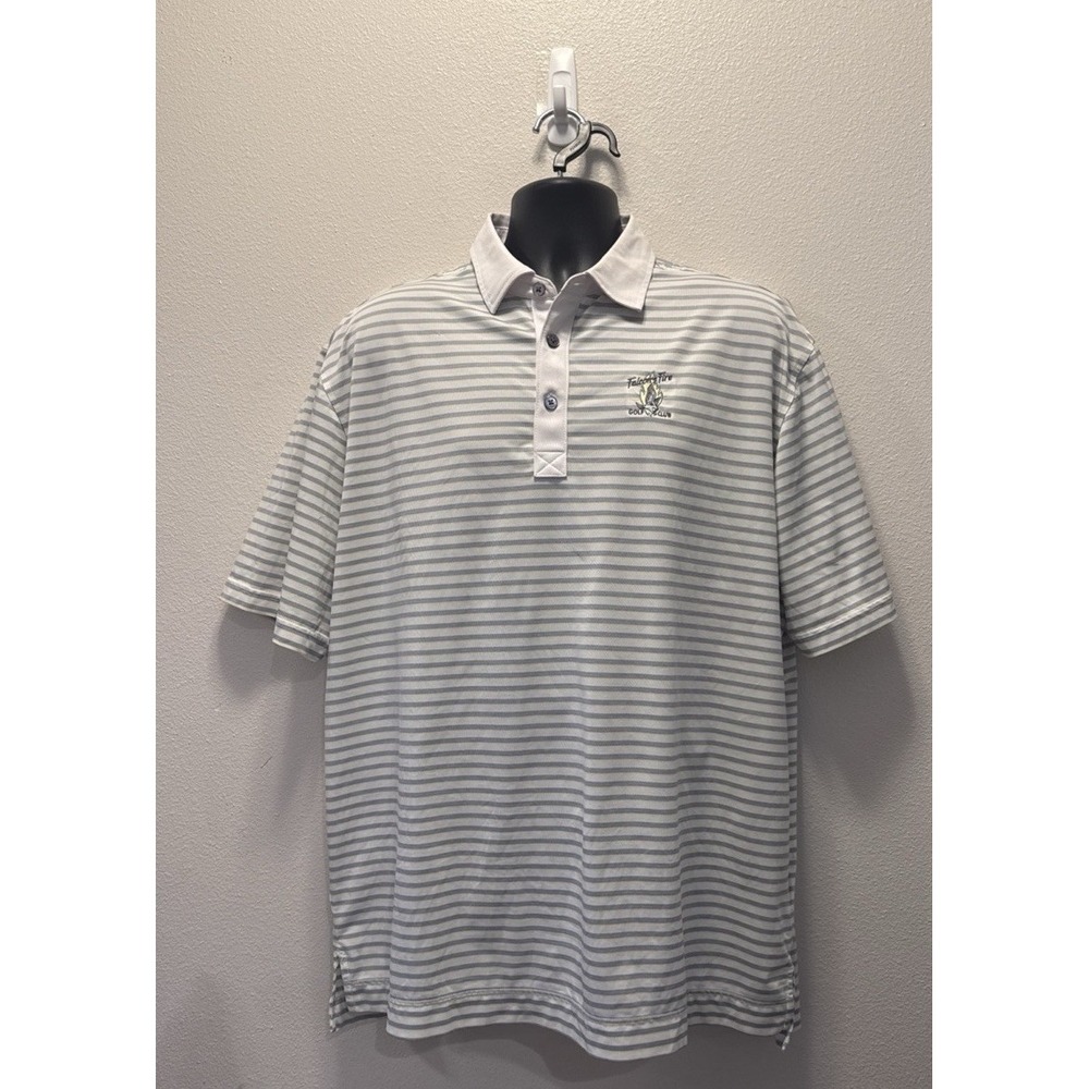 Footjoy‎ Golf Shirt Falcons Fire Golf Club Size XL White/Gray